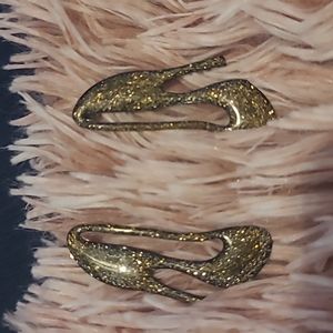 Bling hi heel shoes earrings